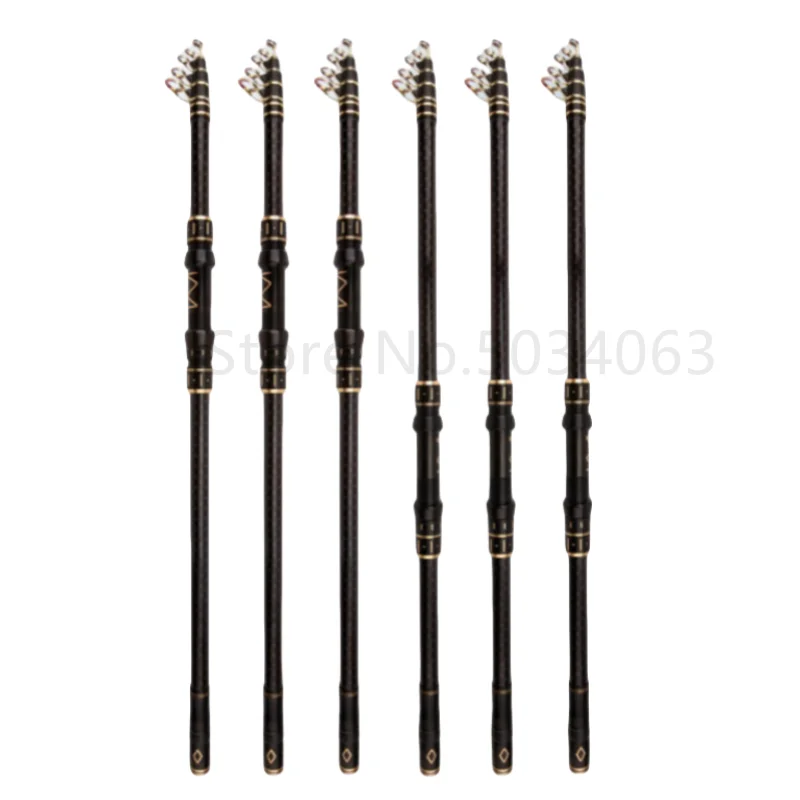 Caña de pescar telescópica de 2,1 m, 2,4 m, 2,7 m, 3,0 m, caña de natación de alto carbono, fuerza de rotación, 10-250g, caña de alimentación de largo alcance - imagen 4