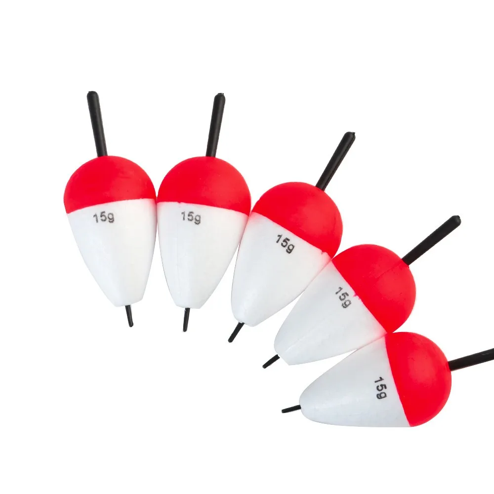 FTK-flotador de corcho de espuma dura, 15g, 10 piezas, ovalado, agua dulce, Carpa, Trucha, pesca Vertical en línea - imagen 2