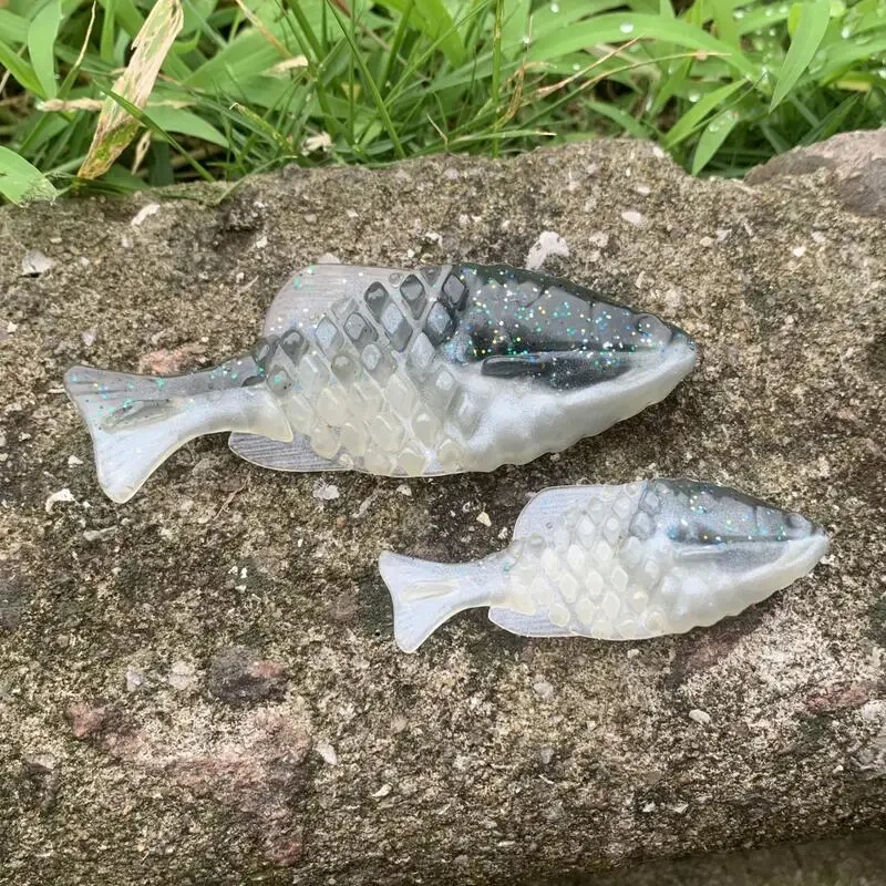 WALK FISH-SEÑUELOS blandos de pesca en el mar, cebos Shoft, Señuelos de Pesca de carpa, cebo Artificial de silicona, simulación de peces, 4,8g - imagen 5