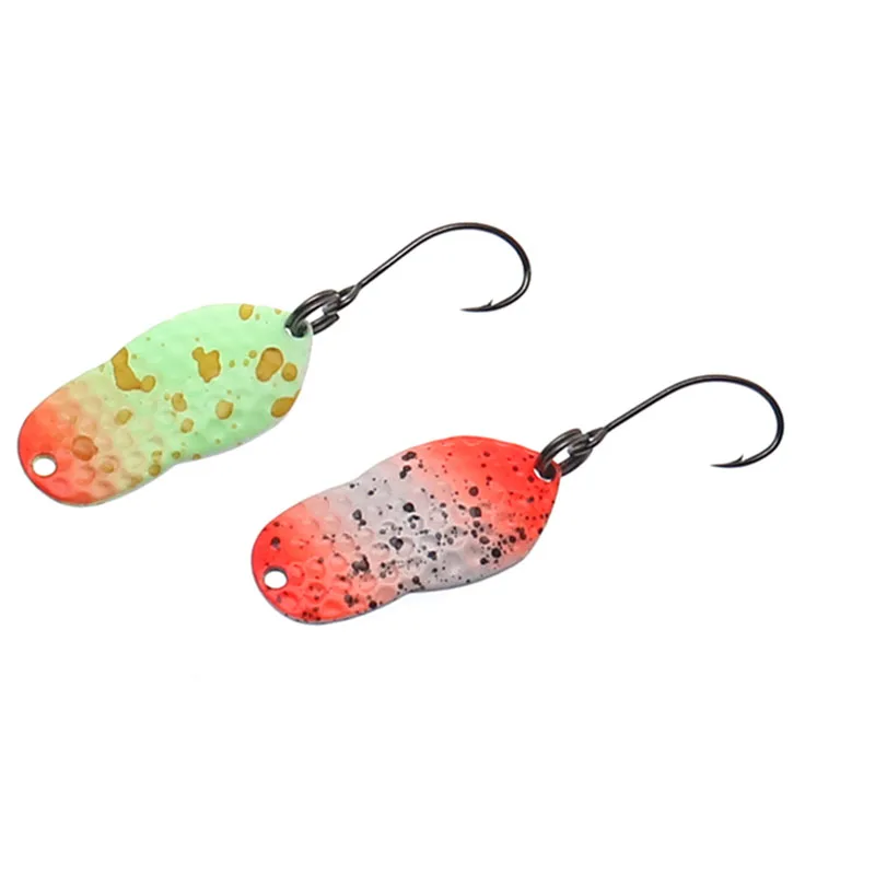 Señuelos de cuchara de pesca, 2,5g, 27mm, cuchara colorida para trucha, cebo de latón, cobre, Metal, señuelo de pesca para trucha, perca, Chub - imagen 3