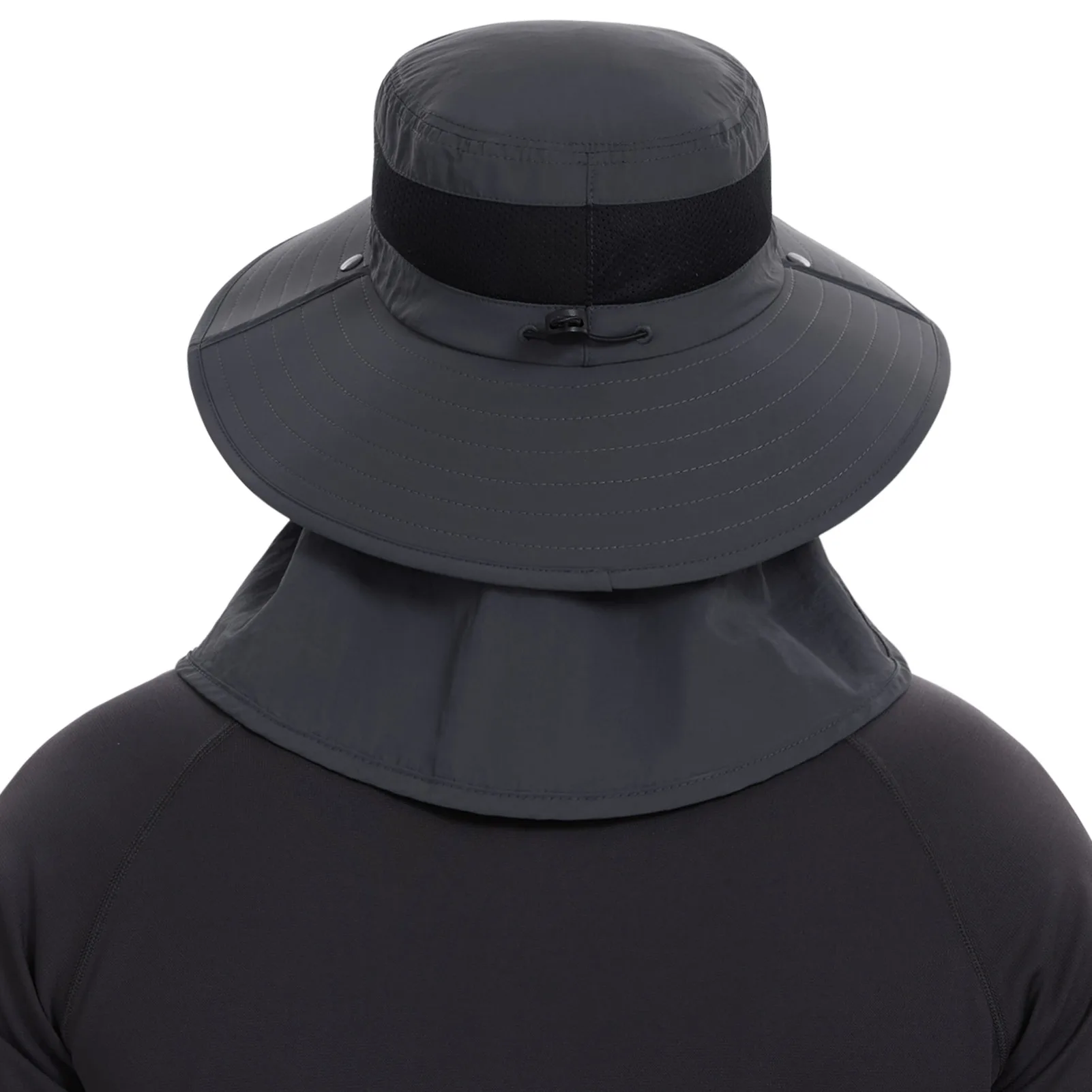 Bassdash UPF 50 + sombrero de sol transpirable con cubierta facial extraíble y solapa para el cuello, sombrero de cubo de ala ancha resistente al agua Unisex - imagen 2