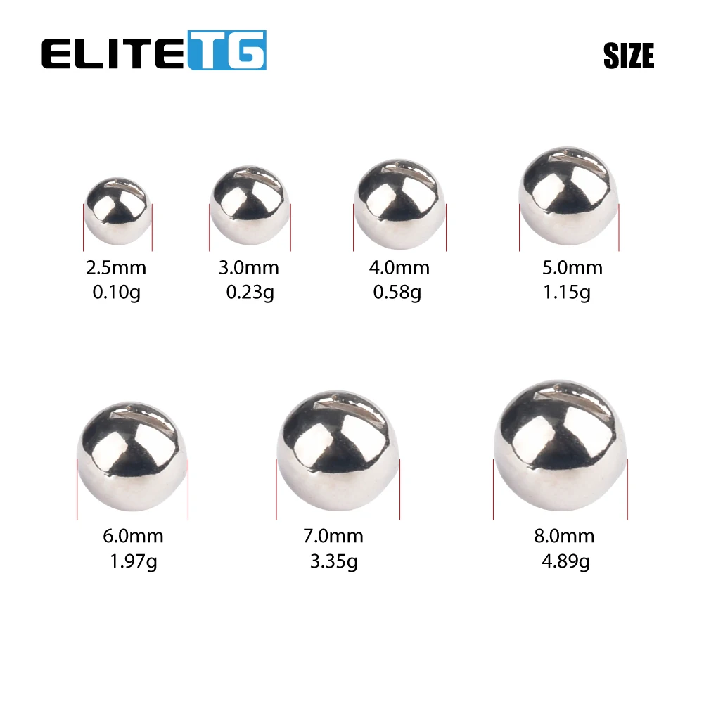 Elite TG 20 piezas bola de pesca cabeza de anzuelo de hielo 2,5 ~ 8mm DIY sin anzuelo señuelo pesca de invierno para perca Sunfish Crappie invierno - imagen 3
