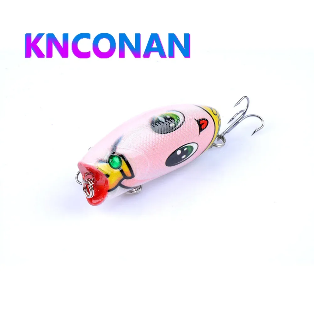 Señuelos de pesca Popper de superficie de 60mm y 10,4g, cebo Artificial de fundición larga, lápiz Topwater, Swimbait Wobblers para equipo de perca de Lucio - imagen 2