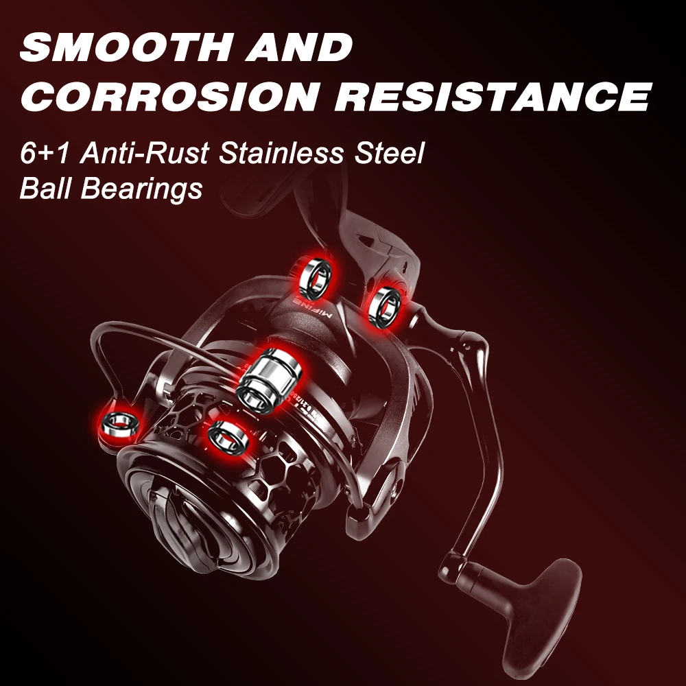 MIFINE-carrete de pesca giratorio YEEZY, bobina de repuesto de 15KG, tamaño máximo de arrastre 5000, 6000, 4,7: 1, para agua salada y dulce - imagen 3