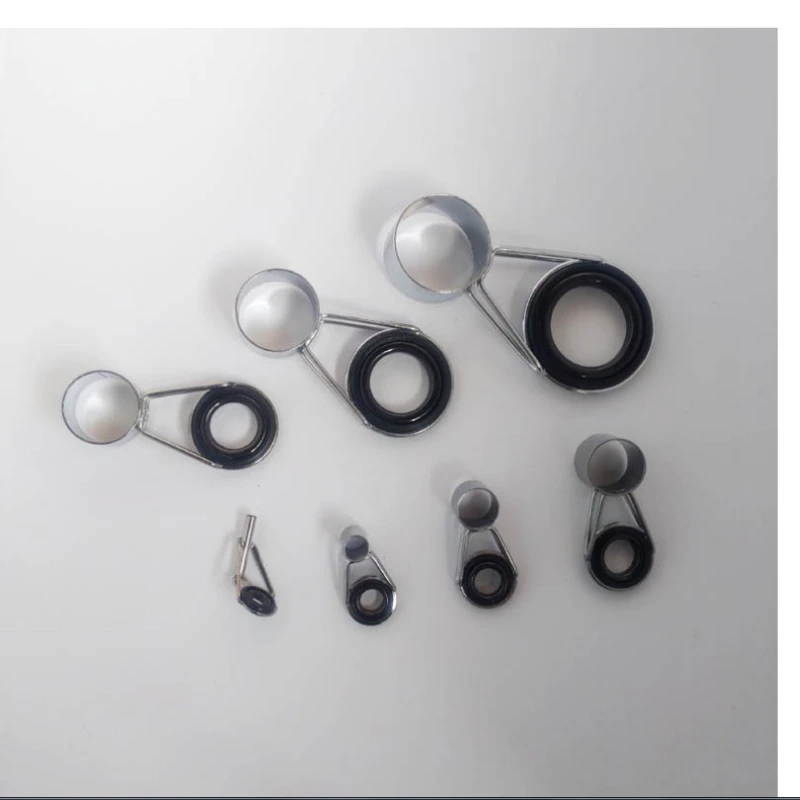 1 Juego de 7 paquetes de accesorios para caña de mar, sección de acero al carbono, accesorios de anillo guía, guía para caña de pescar, suministros de pesca oculares - imagen 4