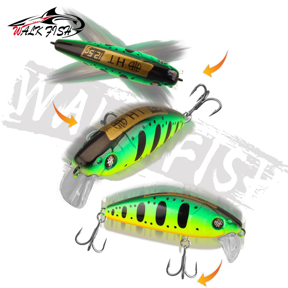 WALK FISH 5,5-18g Minnow hundimiento lento lanzamiento lejano Mino señuelo Swimbait boca doblada pez mandarín sumergido cebo duro Artificial - imagen 2