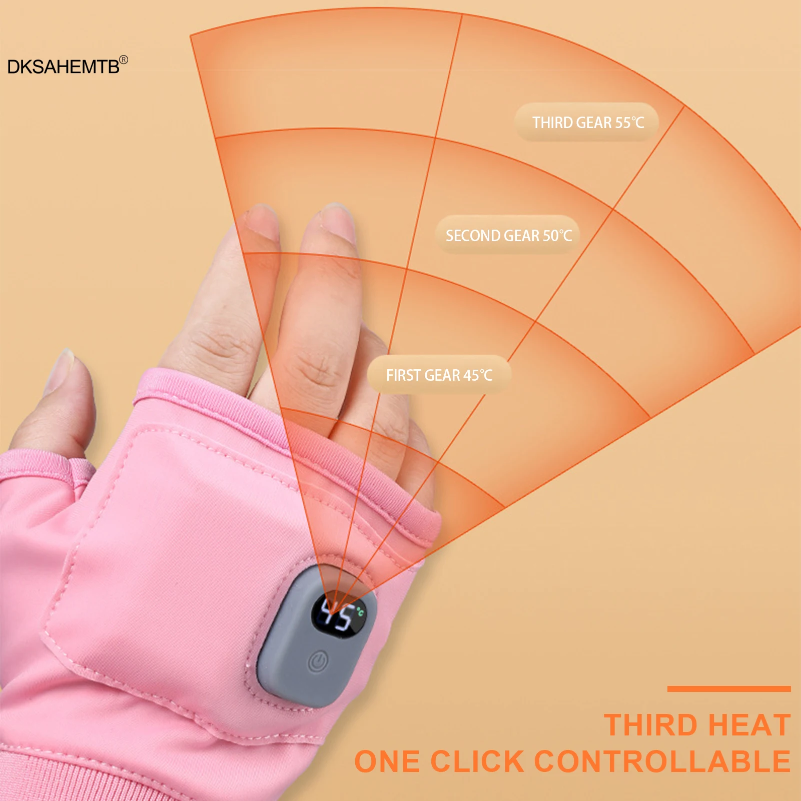 Guantes cálidos de invierno con calefacción, guantes con pantalla táctil y calefacción inteligente con carga USB para hombres y mujeres, guantes para ciclismo y acampada al aire libre - imagen 5