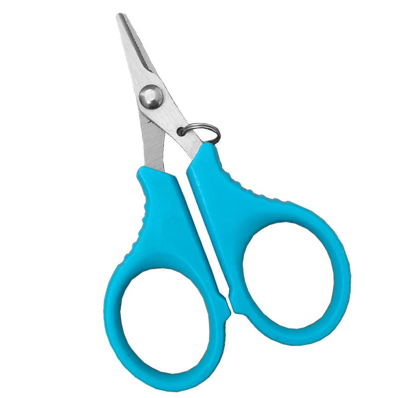 Tijeras de pesca de acero inoxidable dentadas, cortador de línea trenzada de PE, accesorios de herramientas de pesca de carpa con cordón - imagen 4