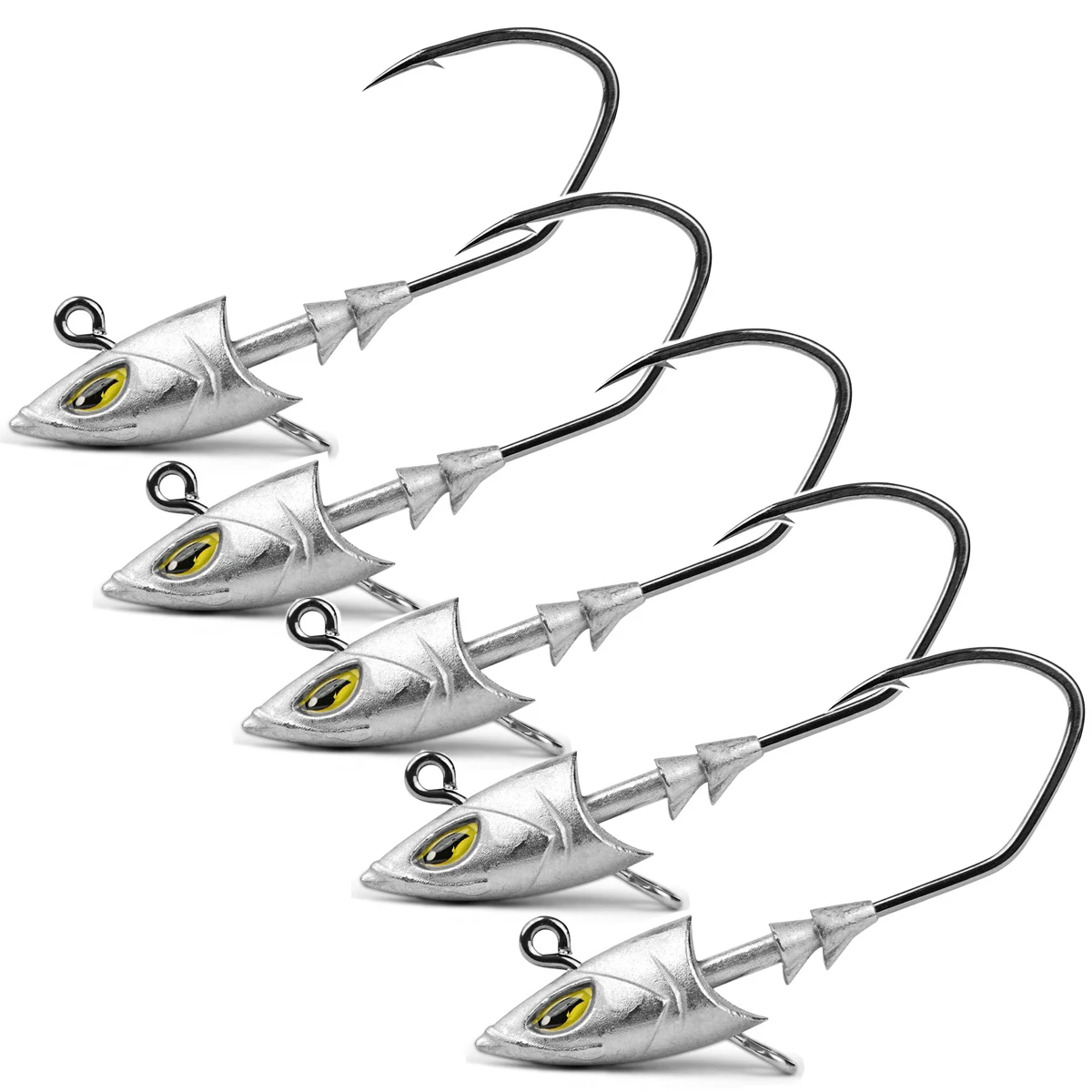 Gancho de cabeza de anzuelo grande de 1/2oz, 3/4oz, 1oz, 1,5oz, anzuelo de pesca con cabeza triangular pesada, anzuelo de gusano suave, anzuelo de señuelo, aparejos de pesca con cabeza de anzuelo - imagen 2