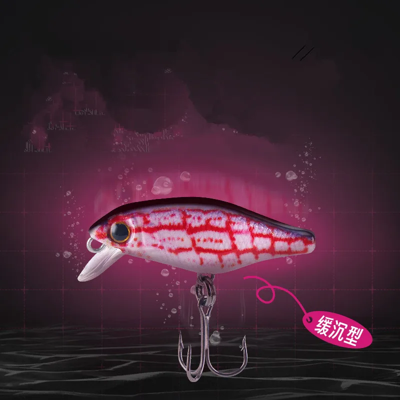 Señuelo de pesca con estampado 3D, pintura de pececillo, tablero de buceo corto de hundimiento lento, señuelos artificiales, bolas ruidosas, lote de 5 piezas en oferta - imagen 2