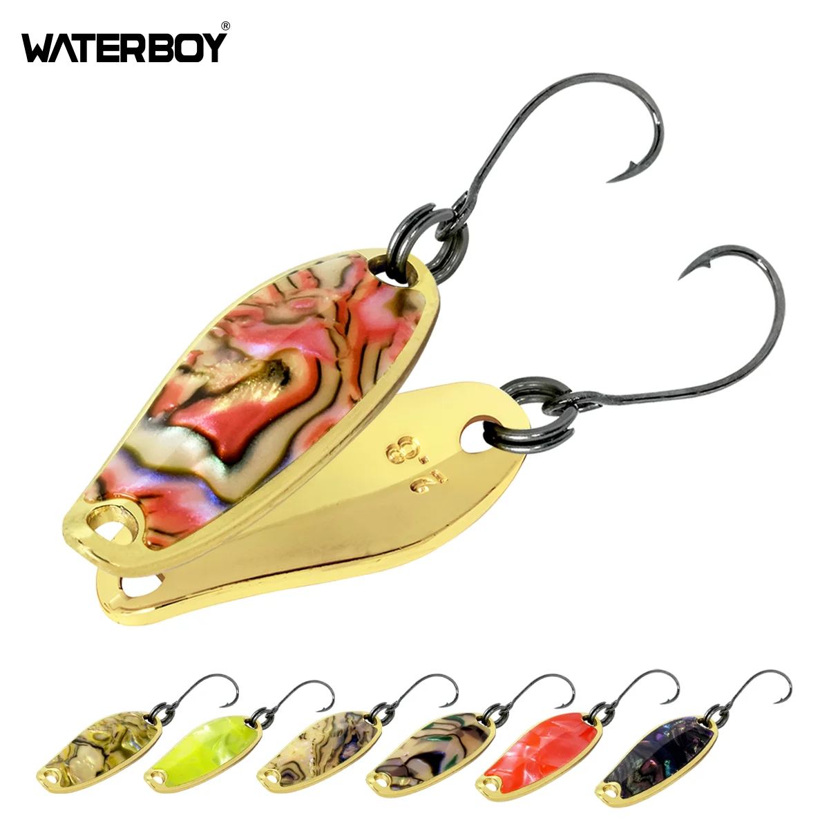 WATERBOY 1 Uds 2,2g 2,8g 3,5g 5,0g 7g señuelo cuchara de cobre nuevo diseño cebo de Metal