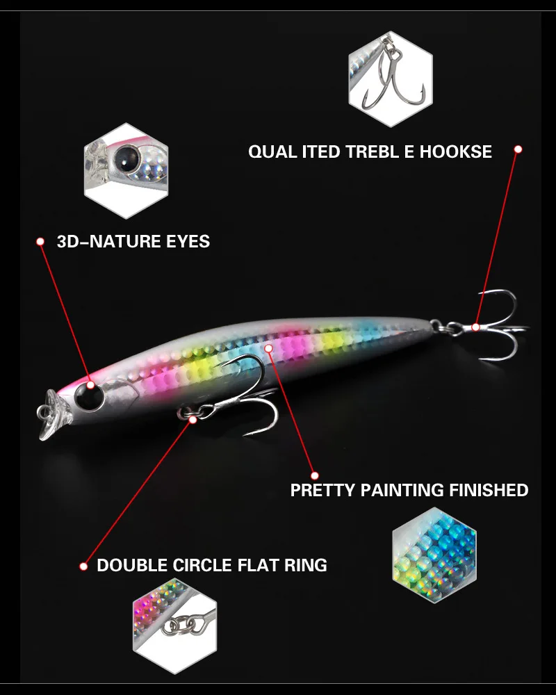 Experimente el mejor señuelo de pesca con colores vibrantes y diseño avanzado para un rendimiento mejorado