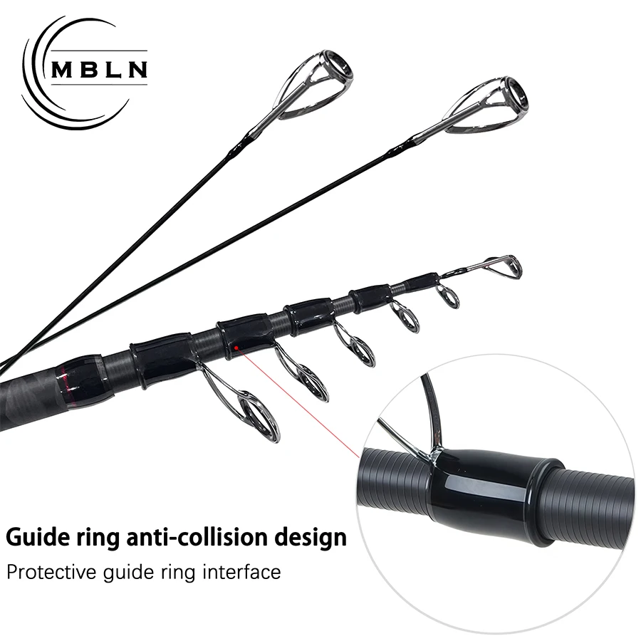 Caña giratoria de fibra de carbono 2,4 m para pesca en surf - imagen 4