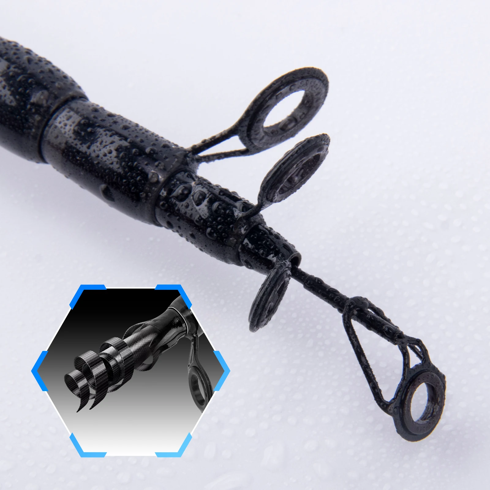 1.8m Telescopic Carbon Fishing Rod Ultralight Rock Fishing Rod Spinning Rod Fishing Squid Jigging Rod for Sea Boat Surf Fishing - imagen 4