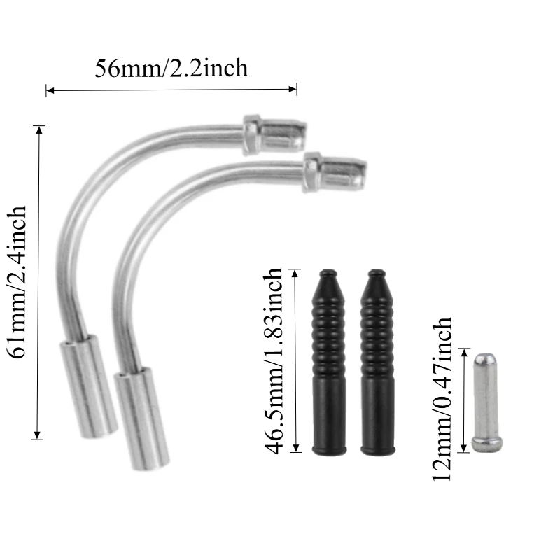 Guías de cable freno V para bicicleta con tubos, botas y tapas - imagen 4