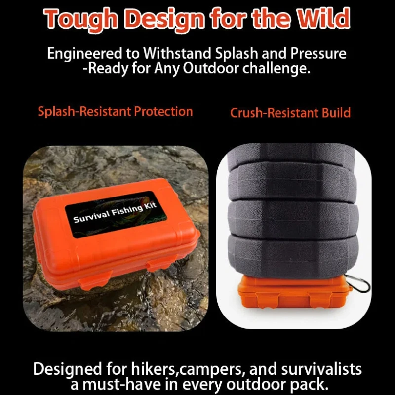 JSFUN-Kit de pesca con señuelo de emergencia, juego de aparejos de pesca todo en uno con tijeras de línea, anzuelos flotadores, pesca duradera portátil, 90 Uds. - imagen 5