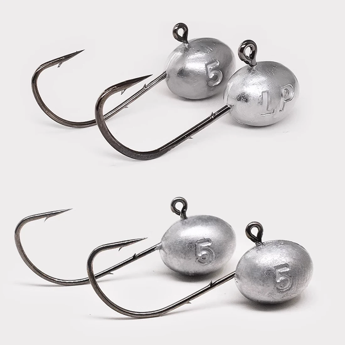 9KM 10 Uds Micro anzuelo con cabeza de anzuelo 1,5g ~ 7,5g pez roca de agua salada ángulo de Ajing raíz afilada doble gancho de púas aparejos de agua dulce de agua salada - imagen 5