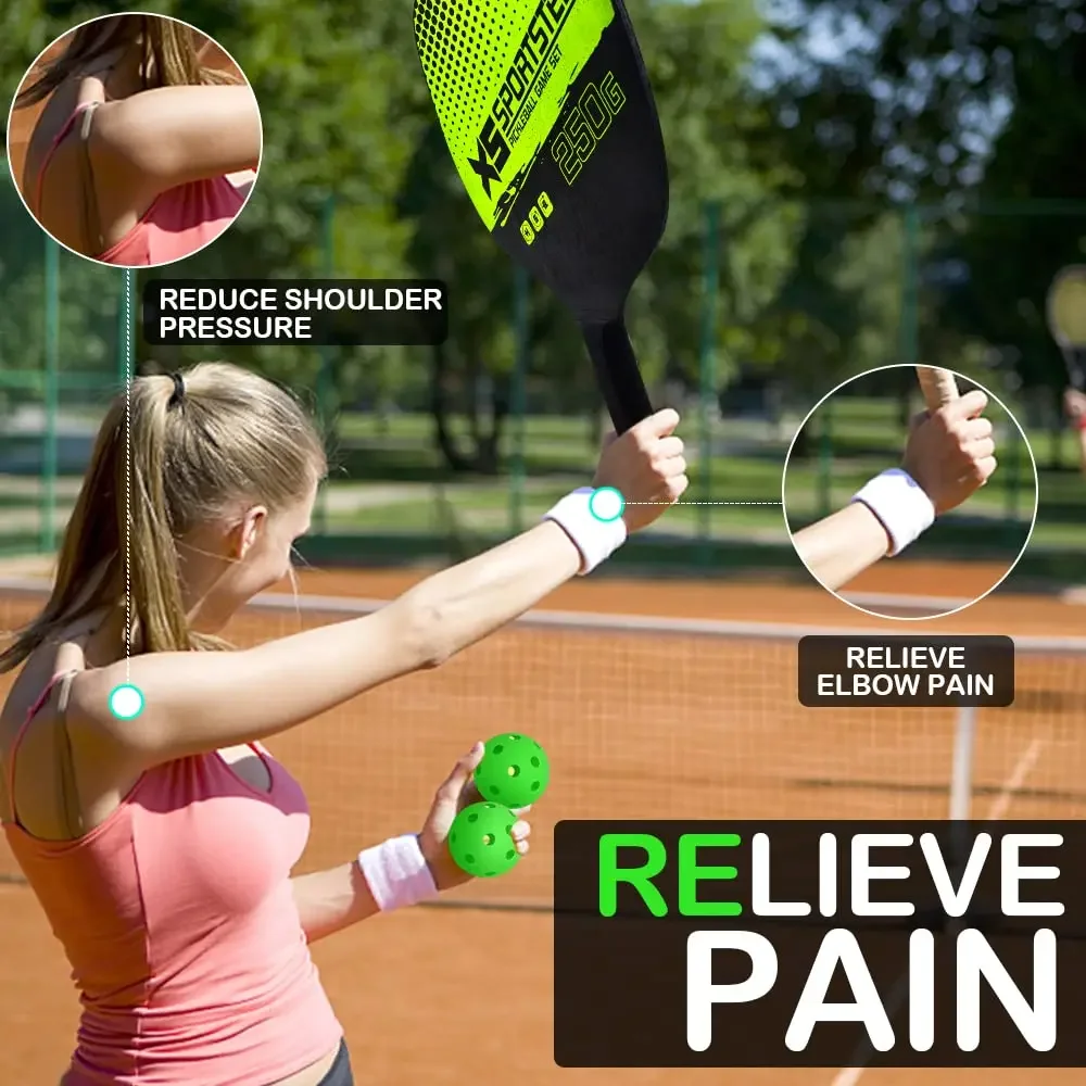 Pickleball-Juego de palas y Pickleball para hombre y mujer, 2 raquetas, 4 bolas de Pickleball portátiles para ejercicio en interiores y exteriores, regalos - imagen 4