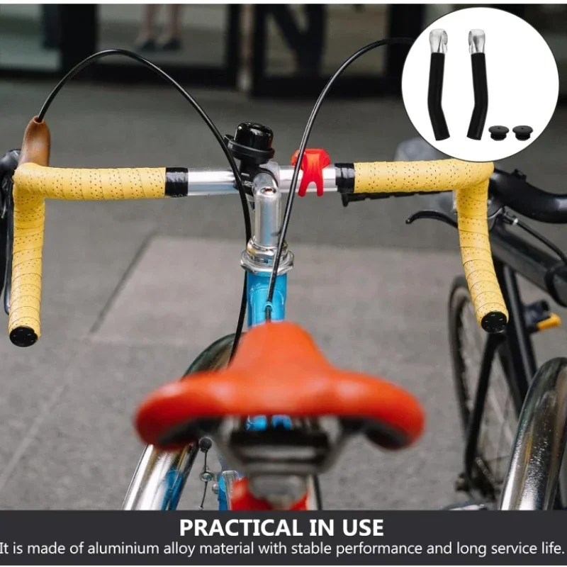Tapones de manillar aluminio forma bocina para bicicleta
