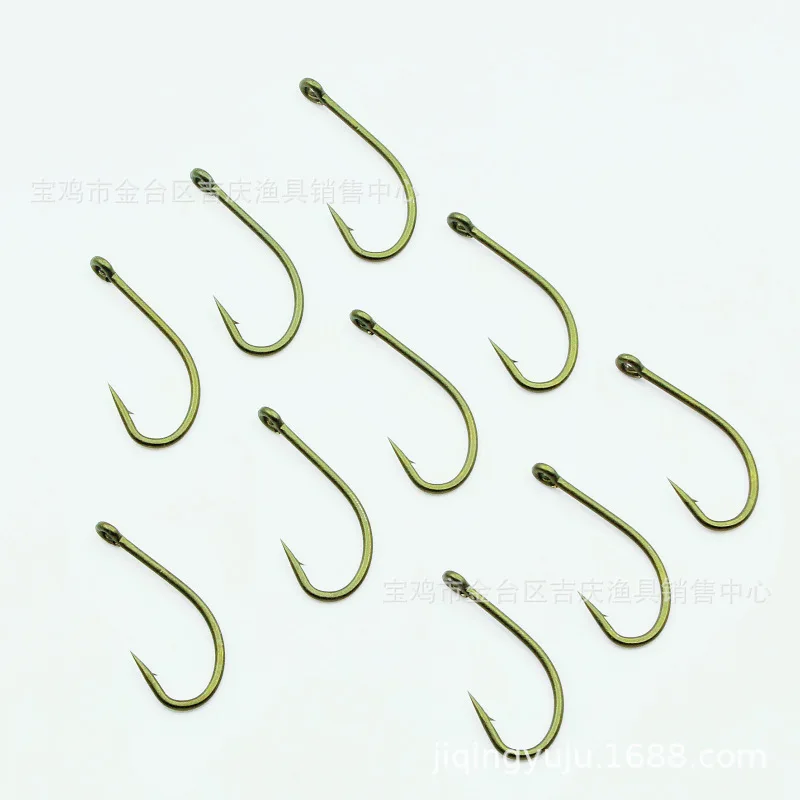 Anzuelo de Pesca para carpa, accesorio de cuerpo plano, color verde, Ojos de piezas, 1000 - imagen 5