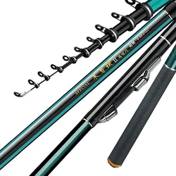 Caña de surfcasting telescópica de carbono ultraligera para mar