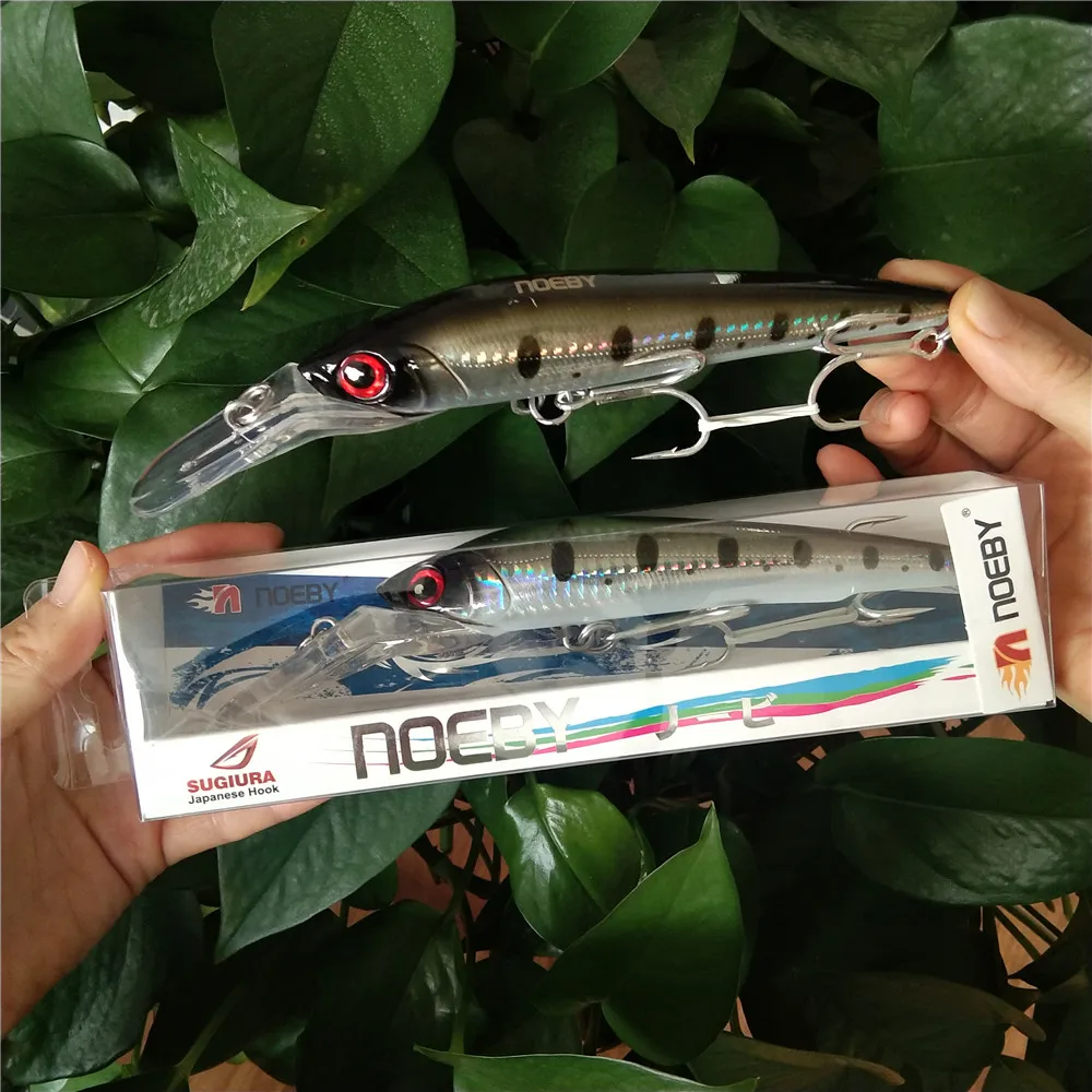 Señuelo de Pesca de buceo profundo, 1 unidad, 14cm/50g, 18cm/98g, 7-9m, pececillo de arrastre, cebo artificial Wobblers, aparejos de Pesca, cebo de Pesca de mar - imagen 4