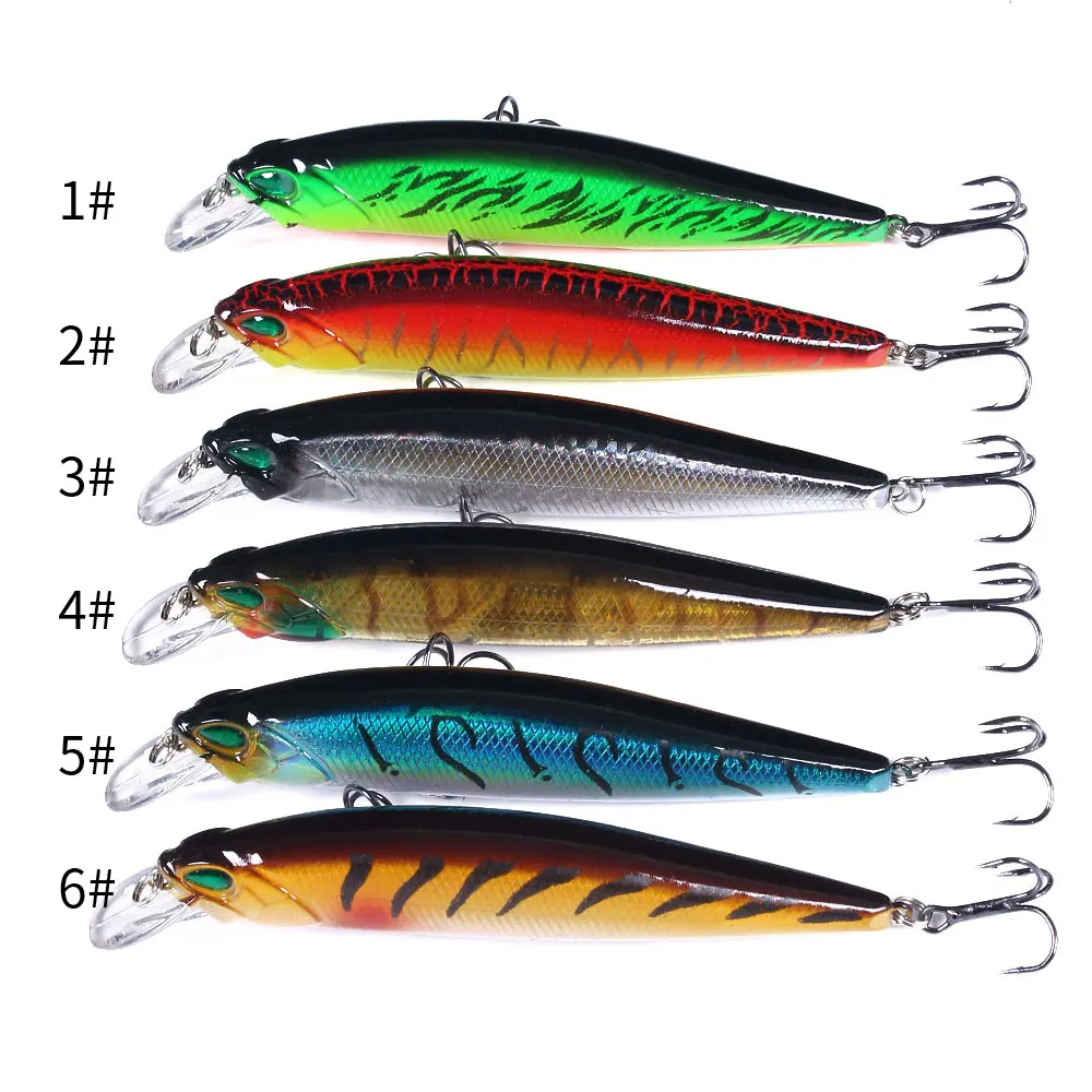 Minnow Wobbler señuelo de Pesca 11cm-13.5g-6 # Jerkbait señuelo Artificial duro cebos Lucio Pesca aparejos conducción 0,2-1M - imagen 4