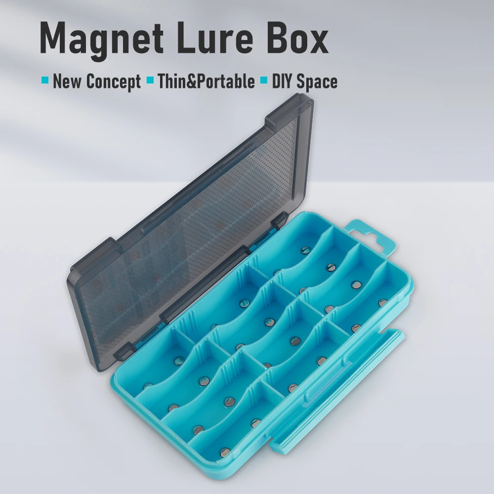 Caja de pesca Kingdom magnética con compartimentos ajustables - imagen 2