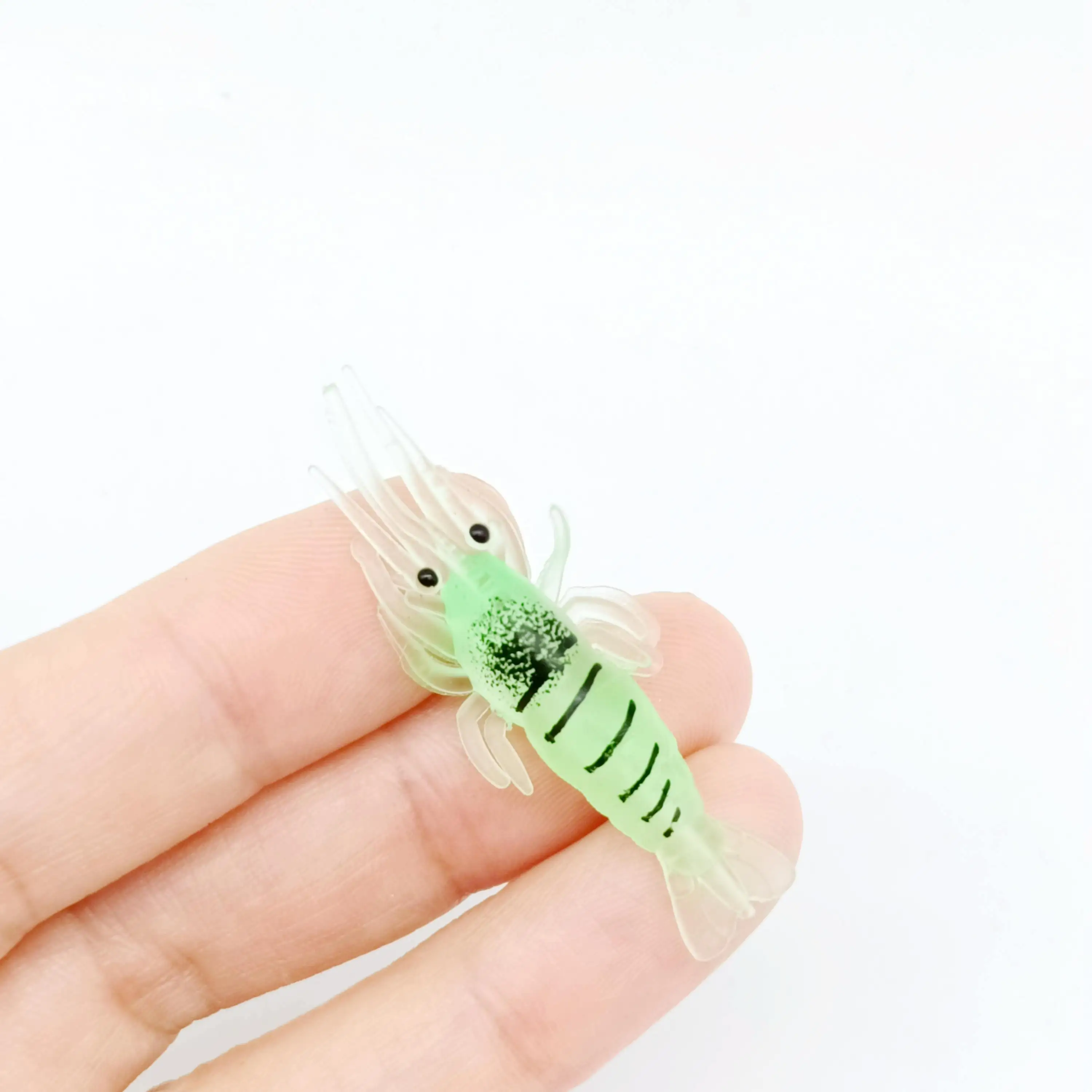 DUODUOYU 10 Uds. Señuelos de pesca de camarones suaves pequeños 1,5g/35mm simulación Isca cebo de camarones artificiales sin anzuelo accesorios de pesca - imagen 5