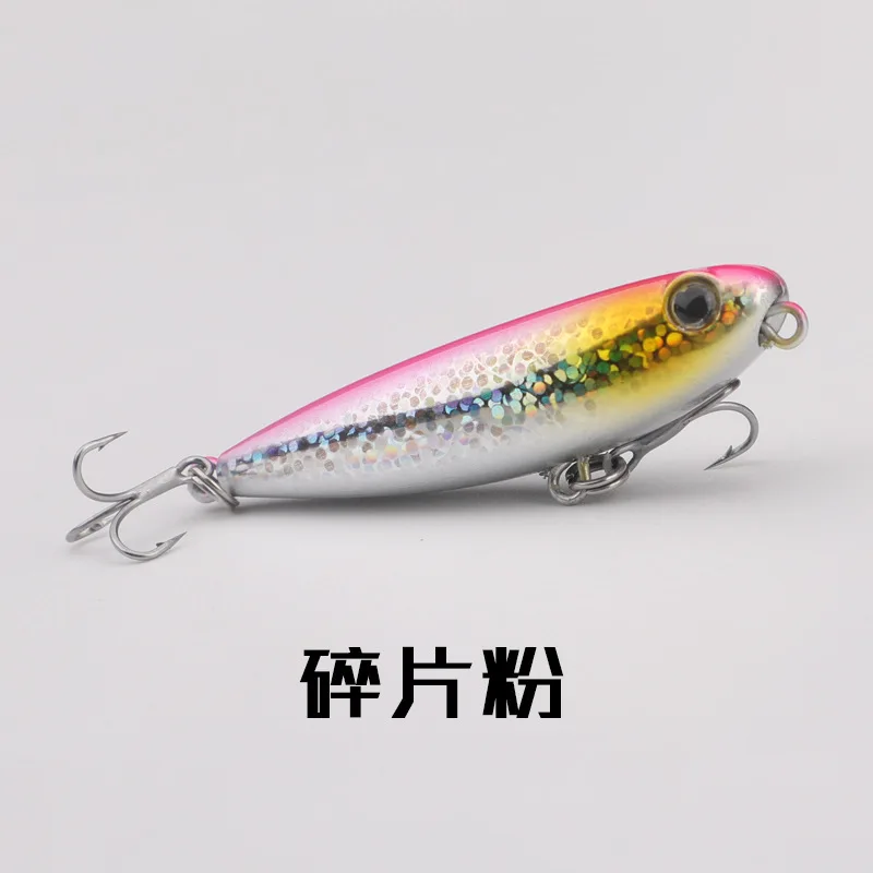 MUKUN pesca Topwater señuelo superficie caminar el perro lubina Pike Sparrow Wobbler Stick cebo flotante lápiz Walker 45mm 2,8g - imagen 5