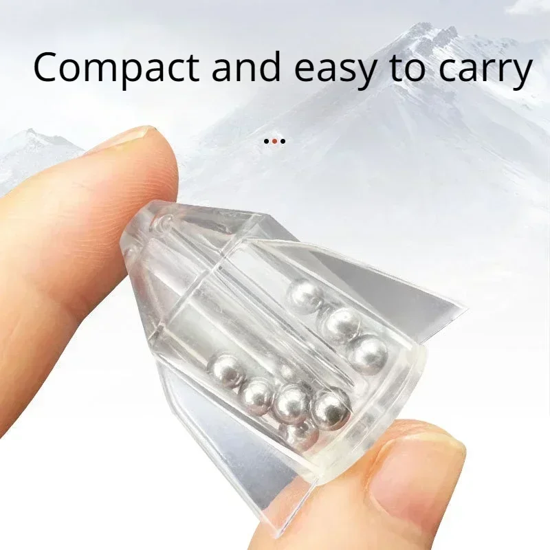 Accesorios para equipo de pesca, cebo Luya, contrapeso con cuentas de sonido, tubo de plástico incorporado, 15 bolas de acero inoxidable, 5 uds. - imagen 3