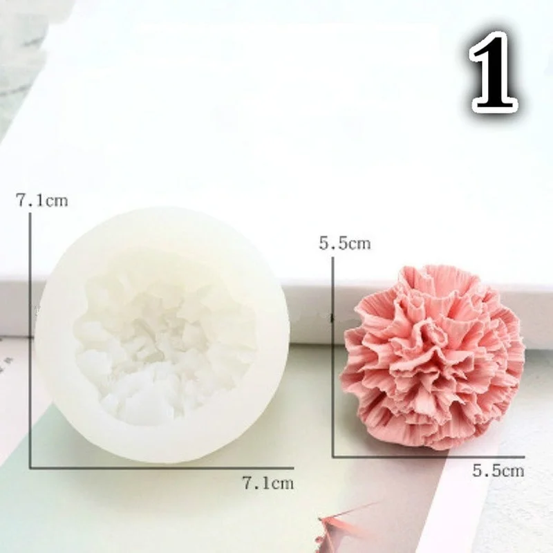 Molde de silicona con forma de flor 3D, moldes para velas de jabón casero, moldes para decoración de pasteles de Chocolate, herramientas DIY - imagen 4