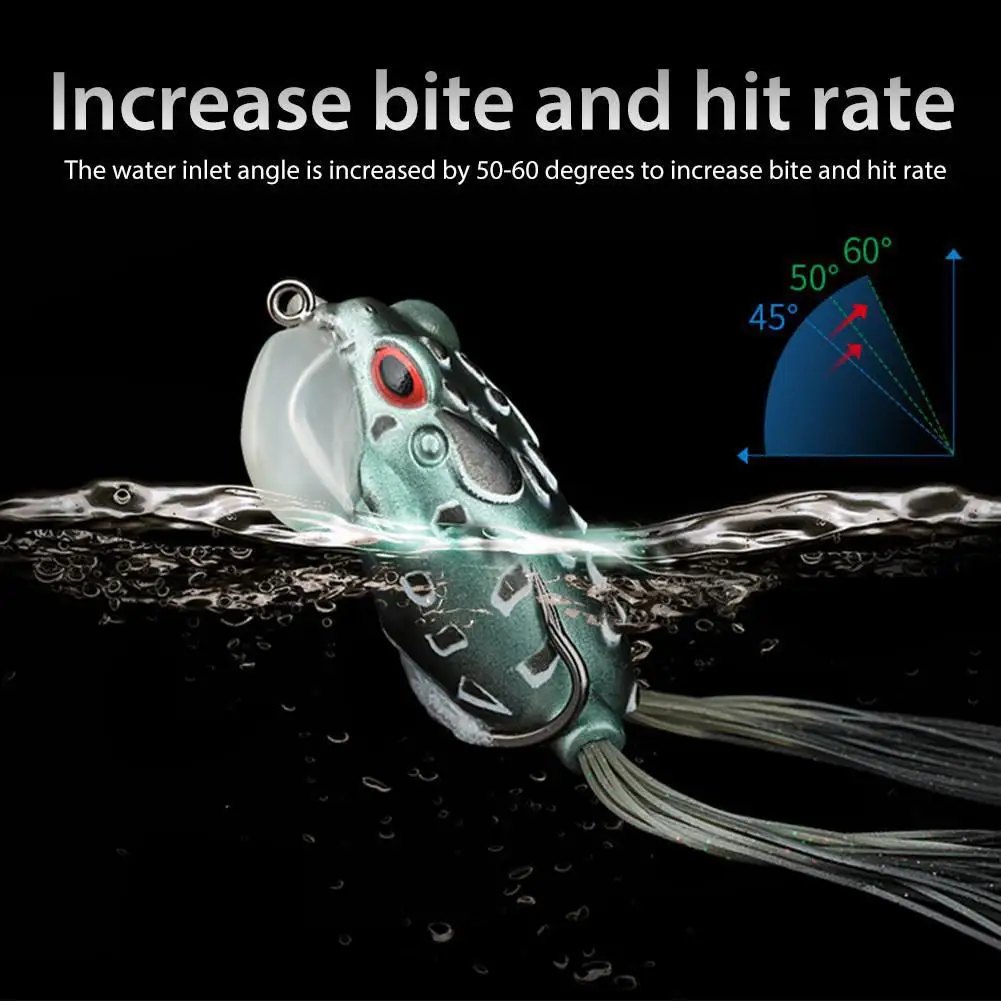 Señuelo biónico de diseño de rana trueno modificado, cebo de pesca suave falso con anzuelos de pesca fuertes para pesca en el mar, 62mm, 15g - imagen 2