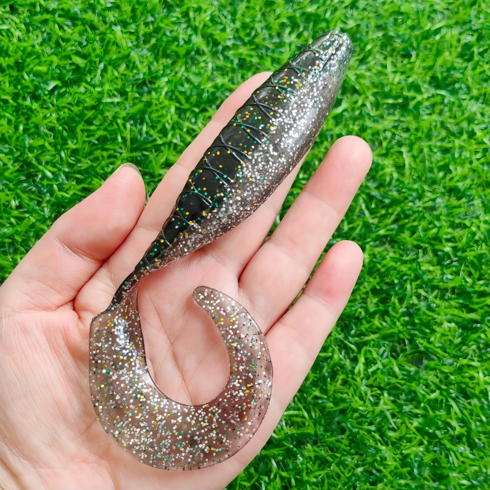 MUKUN 3 uds Señuelos de Pesca de PVC cebo Artificial suave 16cm/23g señuelos blandos equipo de pesca lubina/trucha/pez perritos - imagen 4