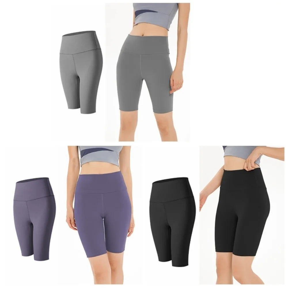 Pantalones cortos de Yoga de alta elasticidad, pantalones cortos deportivos con diseño de levantamiento de glúteos de secado rápido, pantalones cortos para correr con absorción de sudor de cintura alta - imagen 5