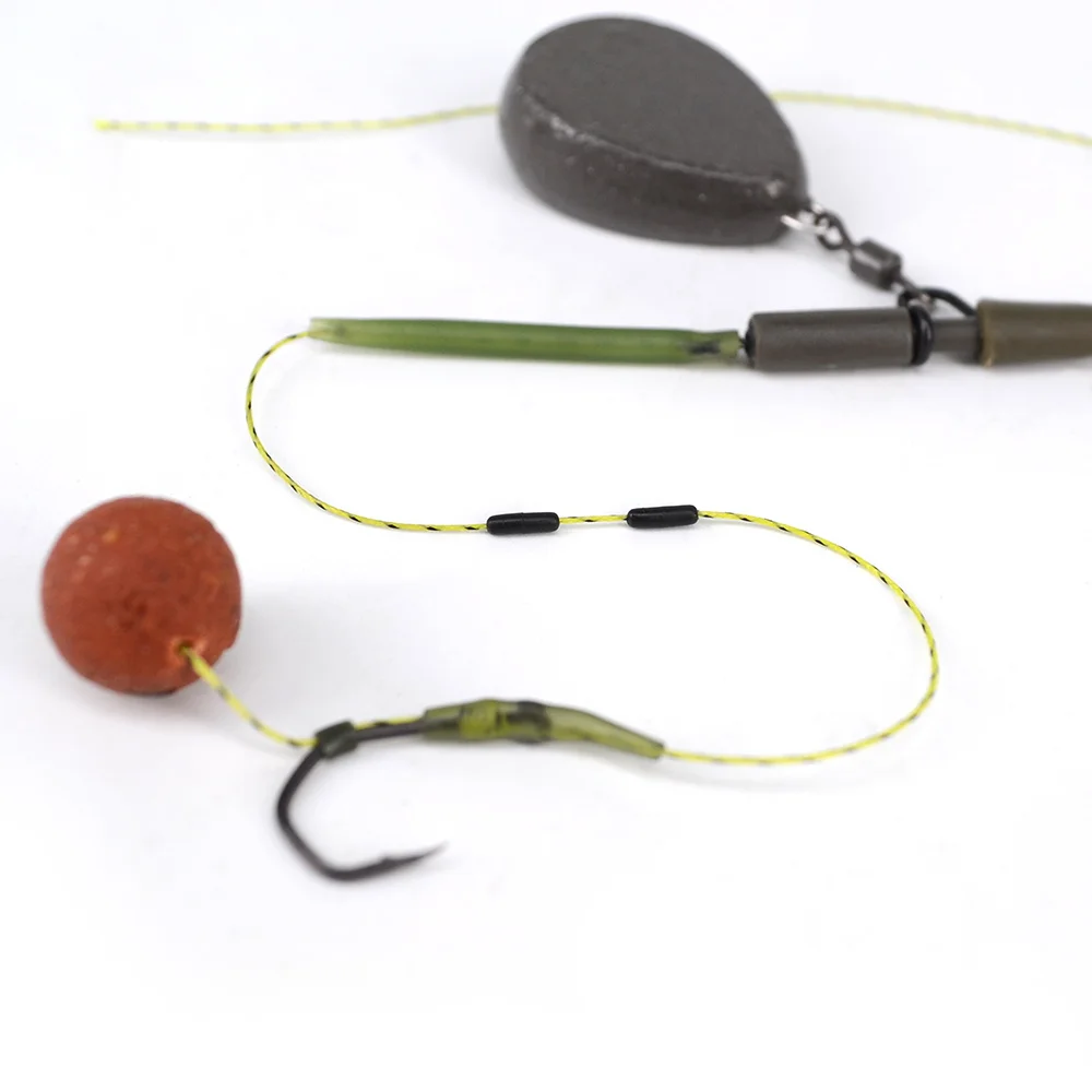 Hirisi-sedal de pesca de carpa, gancho suave, 8 hebras, 20m, línea trenzada leadcore, aparejo para el cabello, accesorios de pesca, aparejos terminales, 1 Uds. - imagen 3
