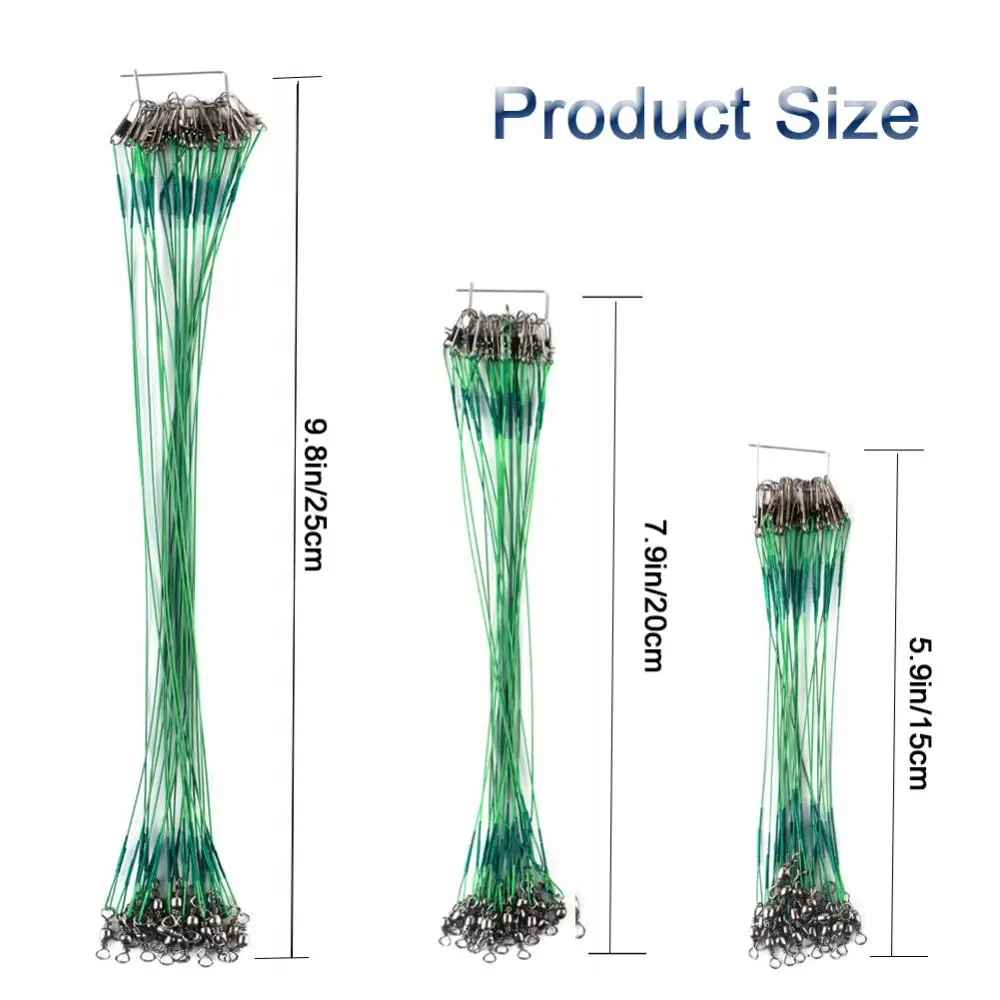 Goture-sedal giratorio para pesca, de 15-30cm con hilo de pescar gancho de pesca, cadena giratoria de plomo de acero, 60/72 piezas - imagen 4