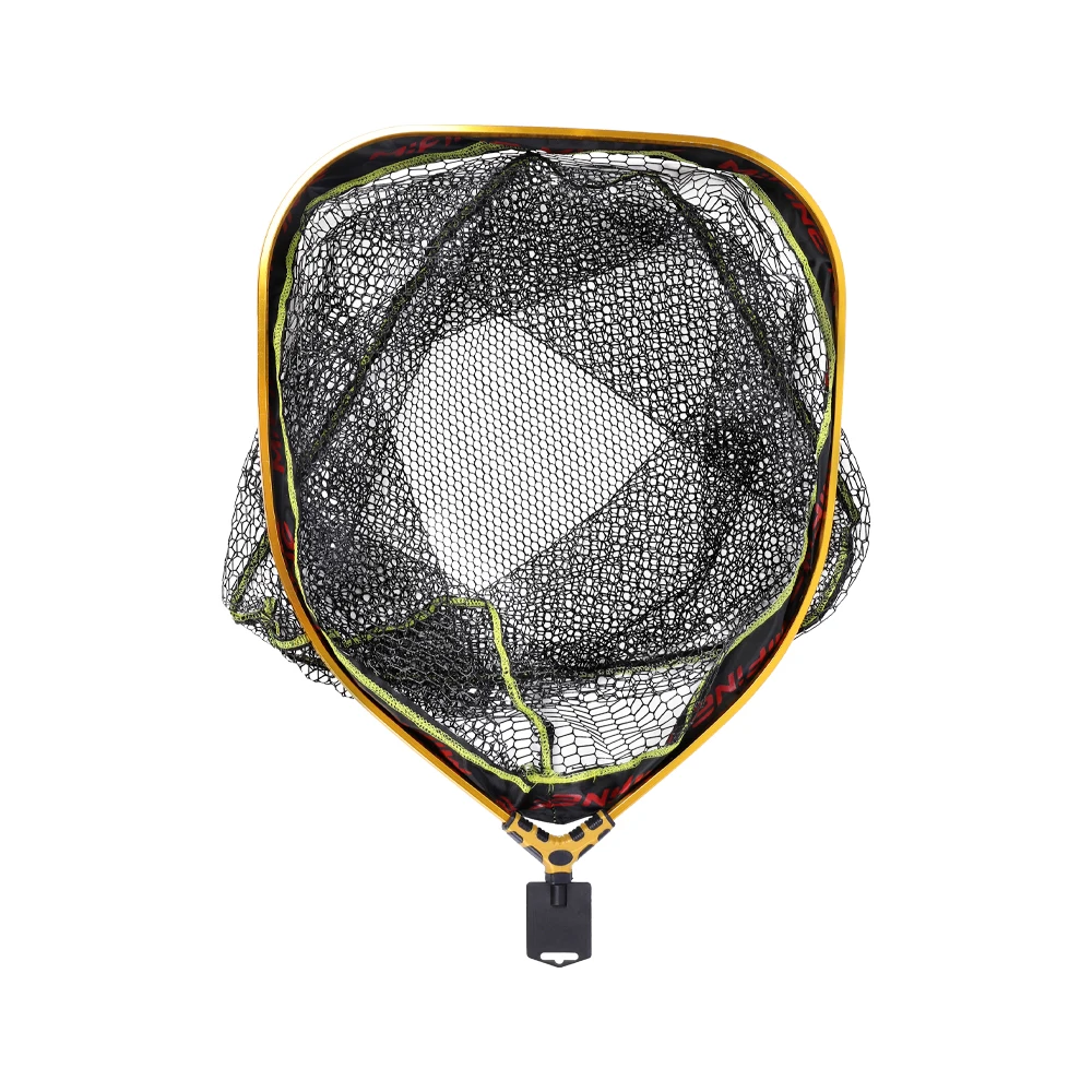 MIFINE Red de mano de aterrizaje de peces, Red de recubrimiento de pegamento, varilla telescópica con marco de aleación de aluminio, accesorios de Camping de pesca, 56CM - imagen 2