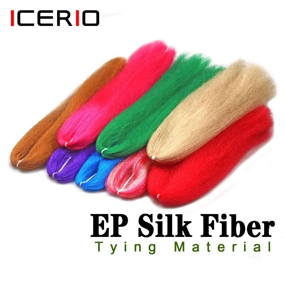 ICERIO, 1 paquete, fibra suave EP sedosa, pececillo esponjoso ligero, serpentina de pez, materiales para atar moscas, cebo para moscas, fibra de pelo largo - imagen 5