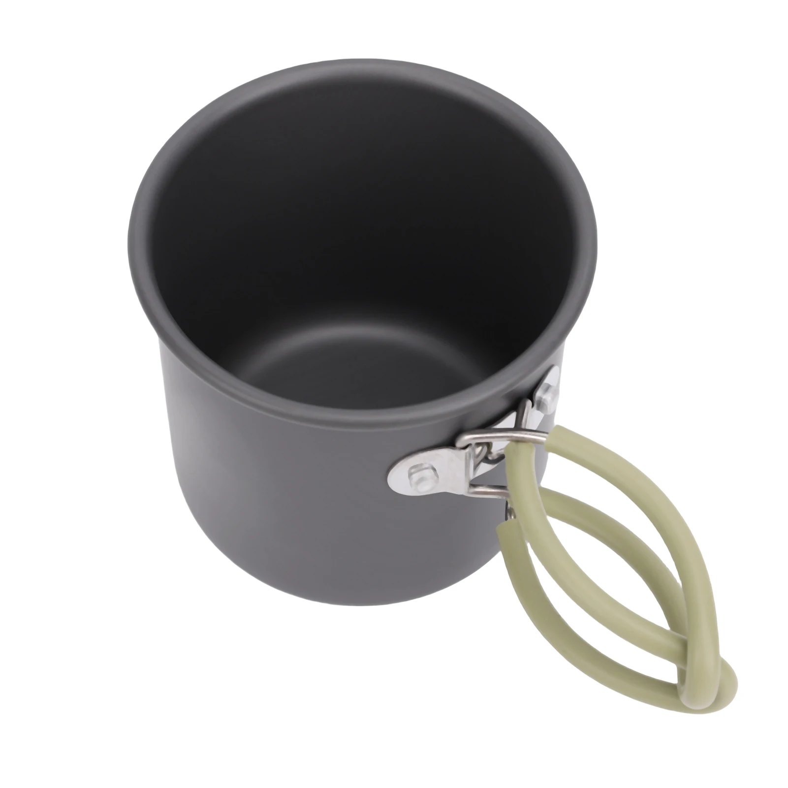 Taza de agua de 350ml para viajes y senderismo al aire libre, taza portátil de aluminio con mango plegable - imagen 2