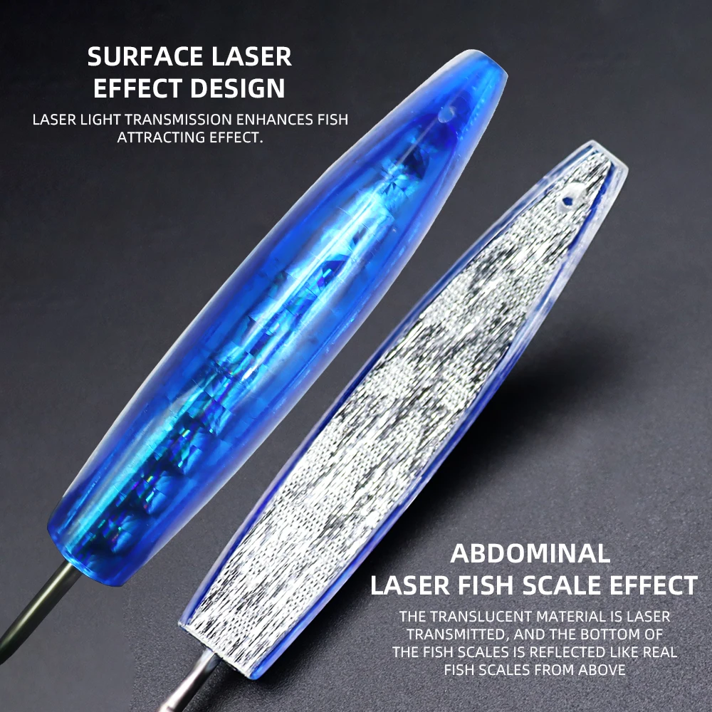 ZYZ-anzuelos de pesca de arrastre, 2 piezas, 7/8/9/10CM, plantilla reforzada, cebo Topwater, anzuelo de asistencia para barco - imagen 5