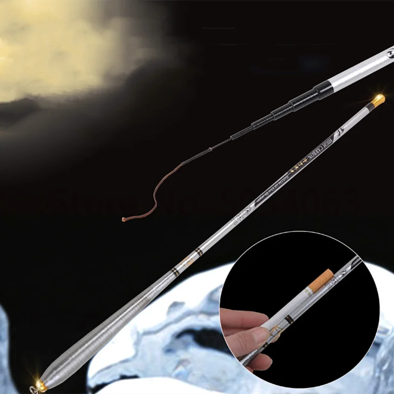Caña de pescar ultracorta, caña de pescar de fibra de carbono, caña de pescar portátil dura, accesorios de herramientas de viaje para peces - imagen 3