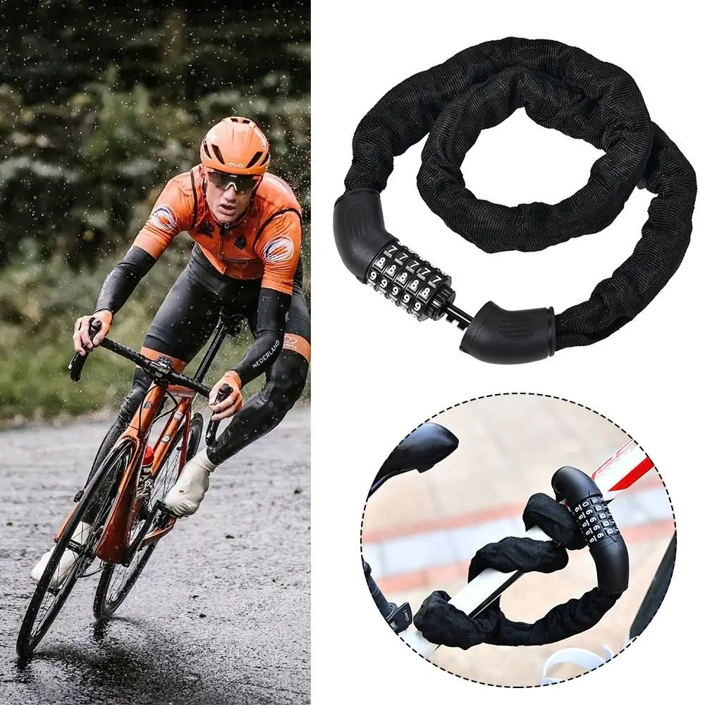 Candado de cadena antirrobo 5 dígitos – Acero para bicicletas - imagen 4
