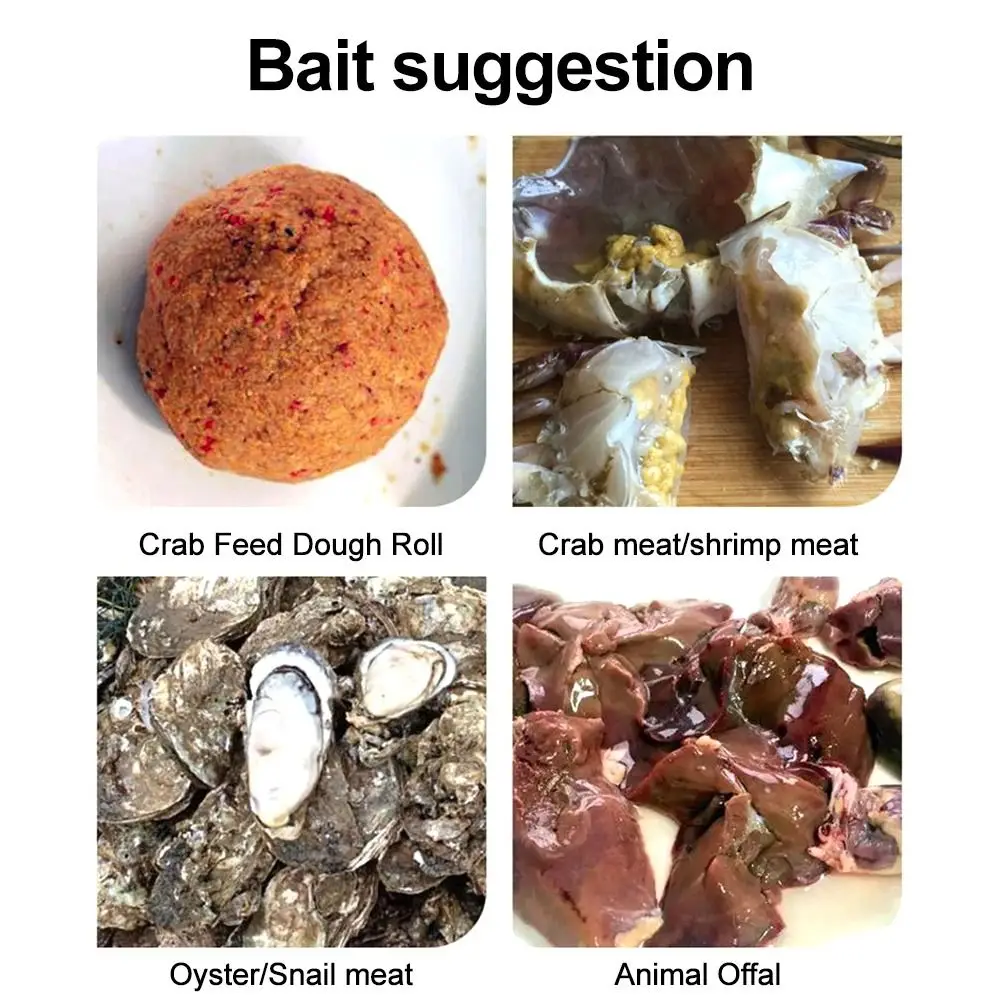 Herramienta de captura de cangrejo de acero inoxidable, jaula de pescado de alambre de acero, 8 vueltas, jaulas de pesca de cangrejo, trampa de señuelo, aparejos de pesca, trampa para cangrejo - imagen 2