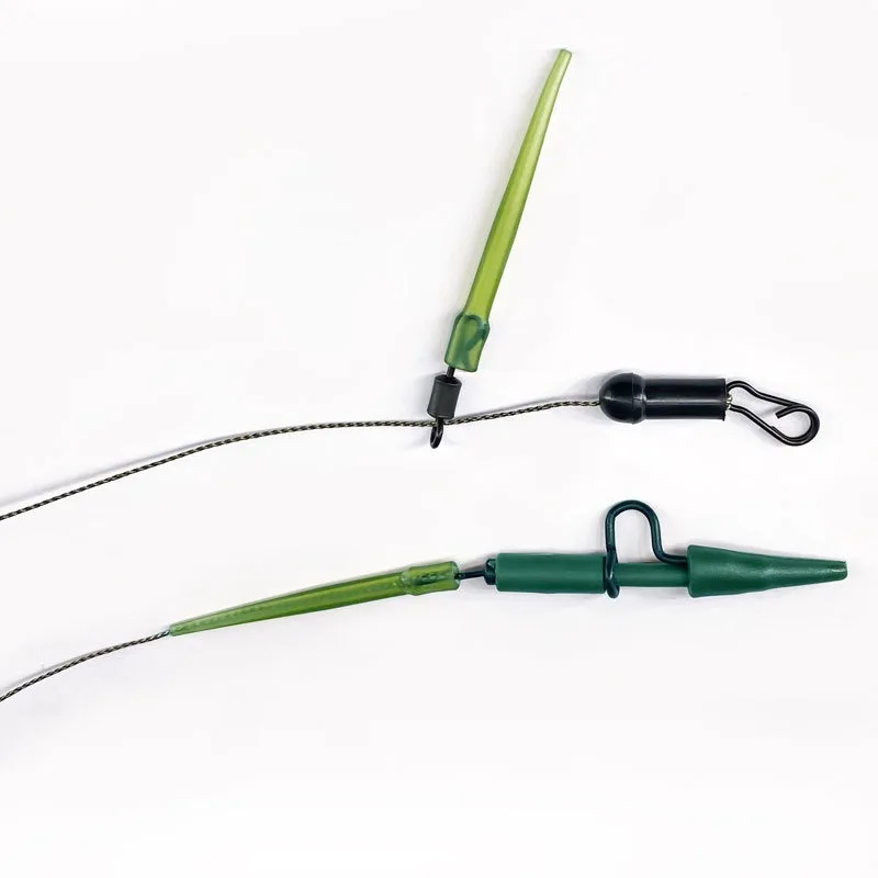 Aparejo de pelo de manga antienredos de 40mm/60mm/85mm de largo, accesorios de pesca para carpa, conector giratorio, Terminal, aparejos de pesca, 20 piezas - imagen 2