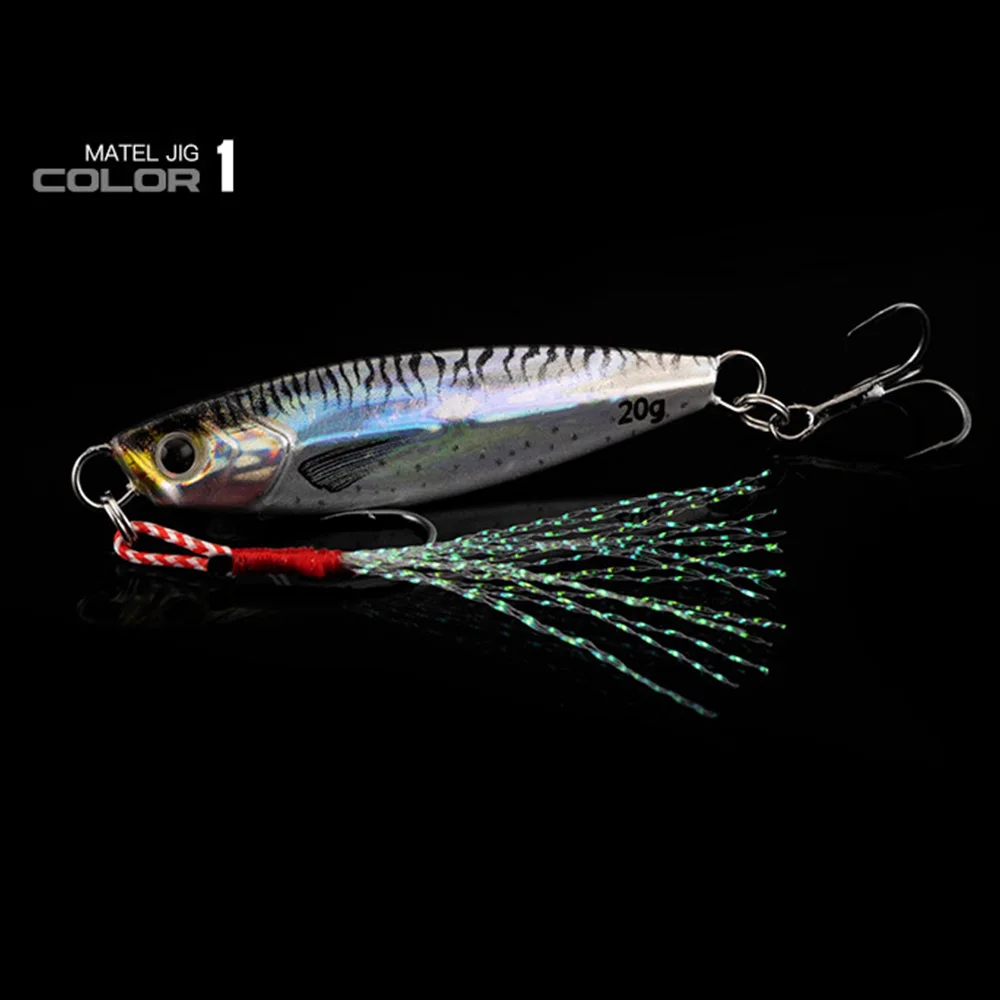 Matel Jig 1 Color 20g Un señuelo de pesca vibrante para atrapar diseñados para capturas efectivas