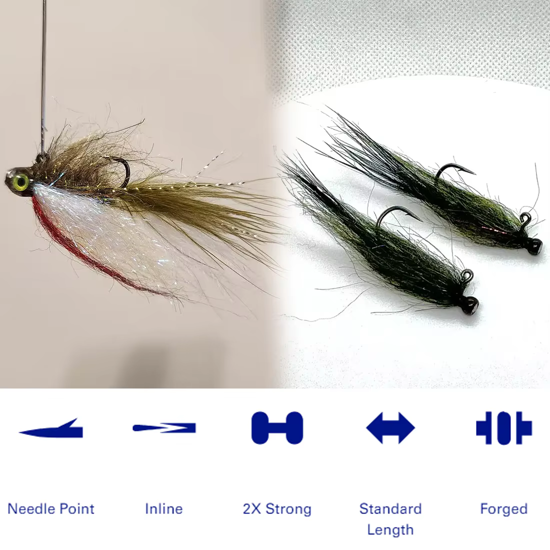 9KM 50 Uds anzuelo de pesca 90o con púas agua salada-2X acero fuerte alto contenido carbono - imagen 5