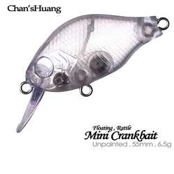 Cebo blanco flotante Chan'sHuang 20 uds – Crankbait DIY de 5,5 cm