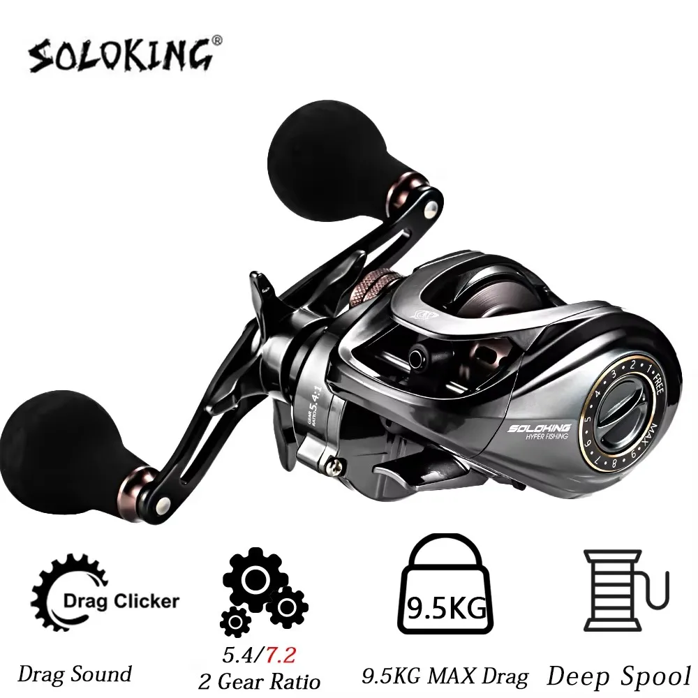 Carrete Baitcasting SOLOLKING HIAW200 – Suave y potente