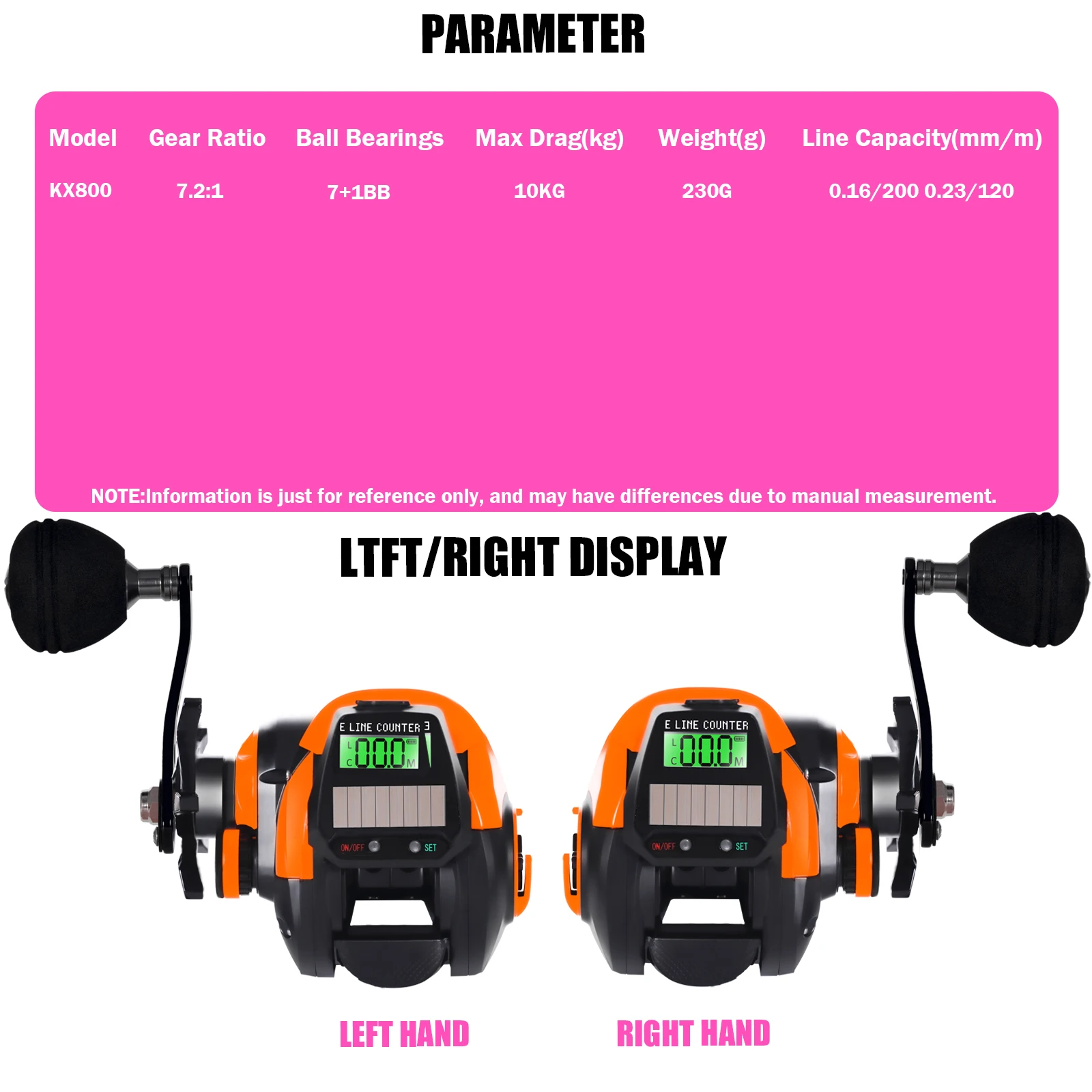 Carrete de pesca SAMOLLA con carga USB y Solar, pantalla Led electrónica Baitcasting 7,2: 1, rueda de tambor fundida impermeable para agua salada - imagen 4